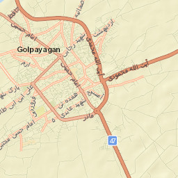 Golpayegan Street Map