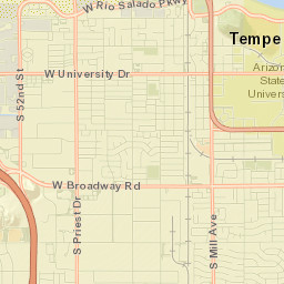 Tempe, Arizona Street Map