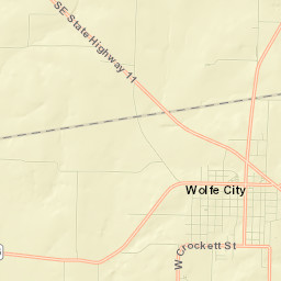 Wolfe City Street Map