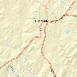 Lineville Street Map
