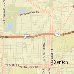 Texas Woman\‘s University Bookstore Street Map