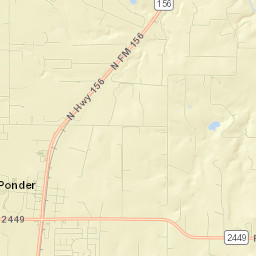 102 West Bailey Street Ponder TX Street Map
