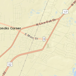 Moncks Corner Street Map