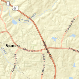 Roanoke Street Map