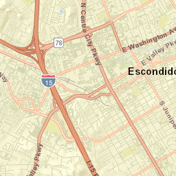 Escondido, California Street Map
