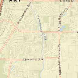 1201 E Main St Allen TX 75002 Street Map
