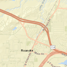 Roanoke Street Map