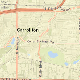 Carrollton, Texas Street Map