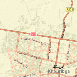 Khouribga Street Map