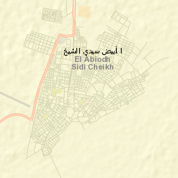 El Abiodh Sidi Cheikh Street Map
