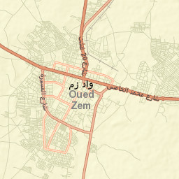 Oued Zem Street Map
