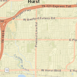 Hurst Street Map