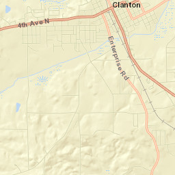 Clanton, AL, USA Street Map