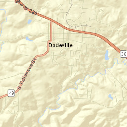 Dadeville Street Map