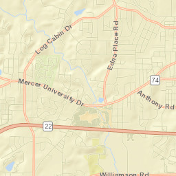 Bibb County Street Map