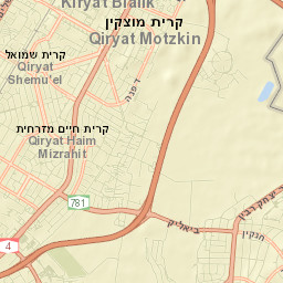 Qiryat Moẕqin Street Map