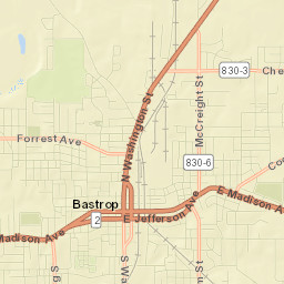 Bastrop Street Map