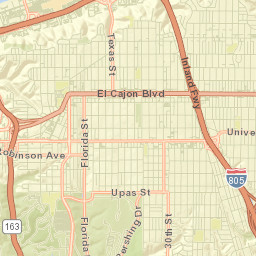 1808 Spalding Pl, San Diego, CA 92116, USA Street Map