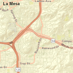 La Mesa Street Map