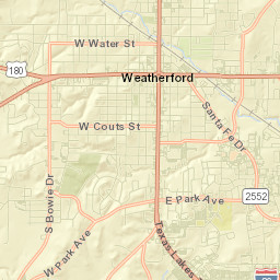 Weatherford Street Map
