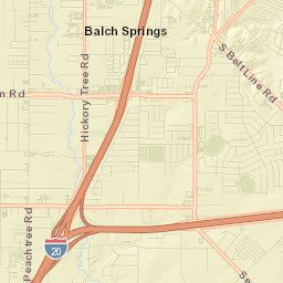 Balch Springs Street Map