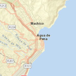 Água de Pena Street Map