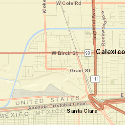 Calexico Street Map