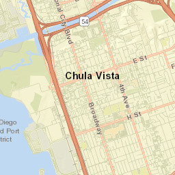 Chula Vista Street Map
