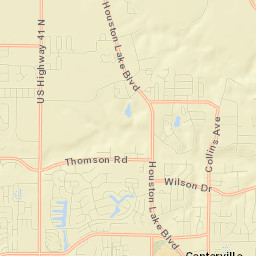 Centerville Street Map