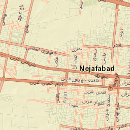 Najafabad Street Map