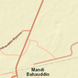 Mandi Bahauddin Street Map
