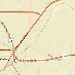 Fort Valley Street Map