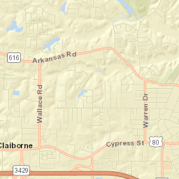 Claiborne Street Map