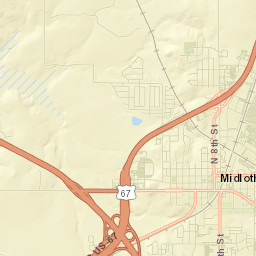 U.S. 67 Frontage Road, Midlothian, TX Street Map