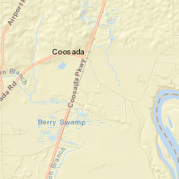 Coosada Street Map