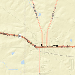 Uniontown Street Map