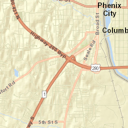 Phenix City Street Map