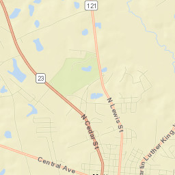 Candler County Street Map