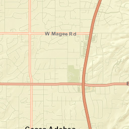 7303-7501 North Westward Look Drive Street Map