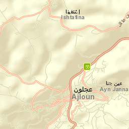 ‘Ajlūn Street Map