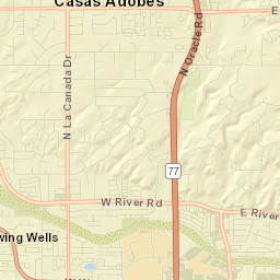 Casas Adobes Street Map
