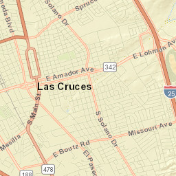 Las Cruces Street Map