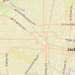 Jackson, Mississippi Street Map