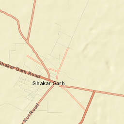 Shakargarh Street Map