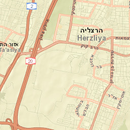 Herzliya Street Map