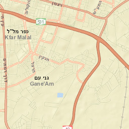 Kfar Saba Street Map