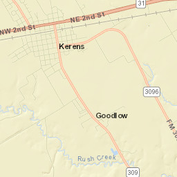 Kerens Street Map
