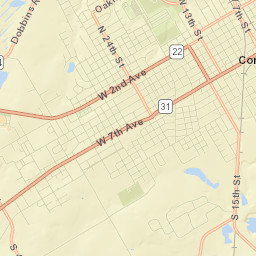 Corsicana Street Map