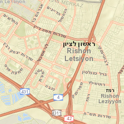 Rishon LeẔiyyon Street Map