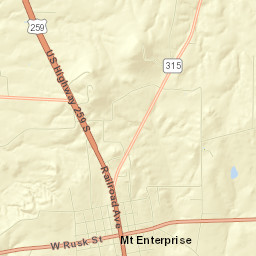 Railroad Street, Mount Enterprise, TX 75681 Street Map